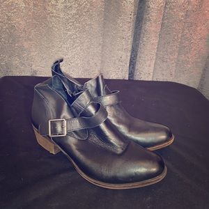 Black Leather Booties